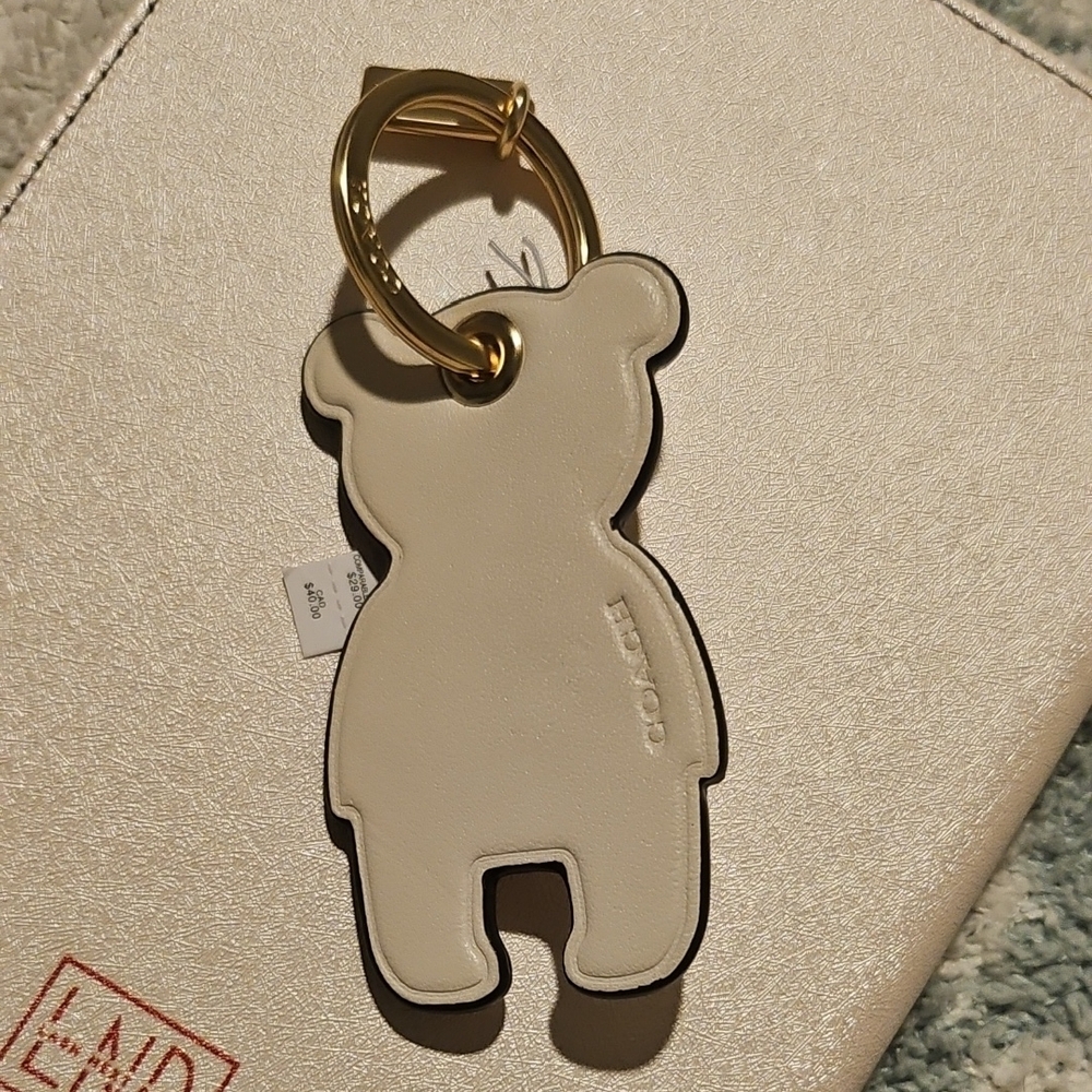 Coach White Bear Keychain